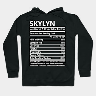 Skylyn Name T Shirt - Skylyn Nutritional and Undeniable Name Factors Gift Item Tee Hoodie